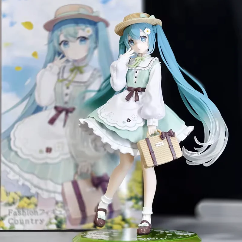 20 cm Desktop Nette Hatsune Miku Kwaii Stil Anime Figur Spielzeug PVC Modell Sammler Puppe Geburtstag Geschenke