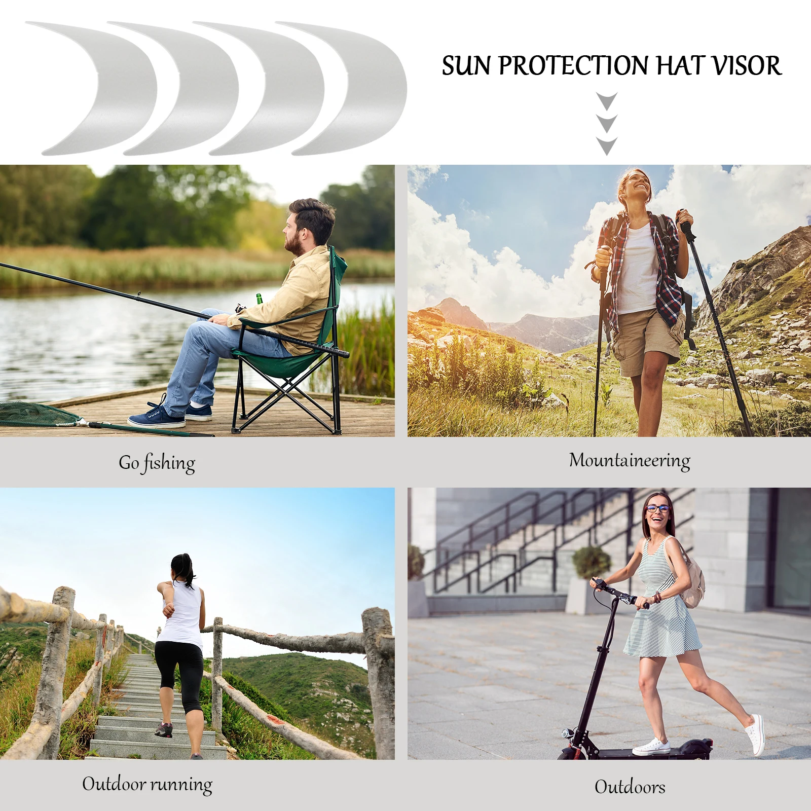 

10pcs Braided Sun Hat Visor Sports Wide Brim Caps Bill DIY Sunshade Craft Hat Women Outdoor Protection Elegant Durable
