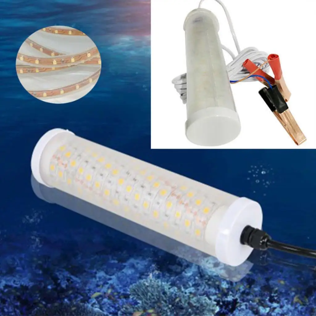 Underwater Fishing Light LED Green Night Boat Attract Fish 360° Lighting