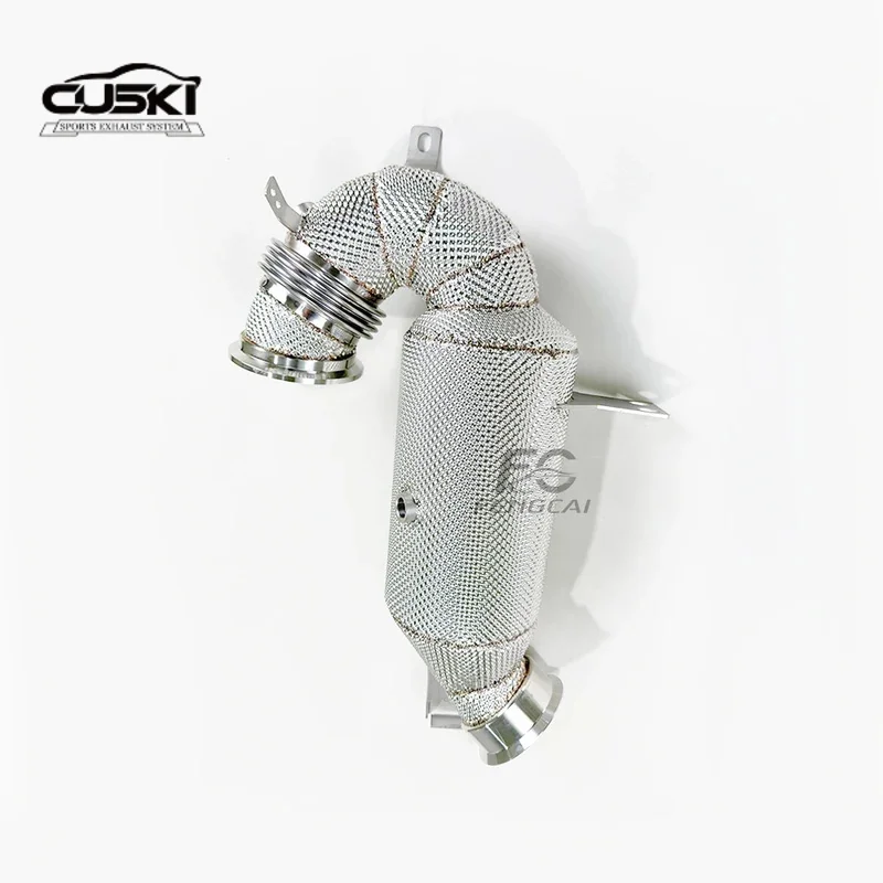 

Подходит для Mercedes E53 AMG 2019-2020 с теплозащитным экраном, выхлопной трубой из нержавеющей стали, модифицированными аксессуарами, увеличением мощности.