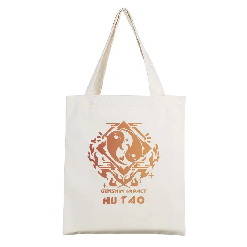 Genshin Impact Merchandise Shoulder Anime Backpack Maple Leaf Wanyue Keqing Canvas Bag Ani