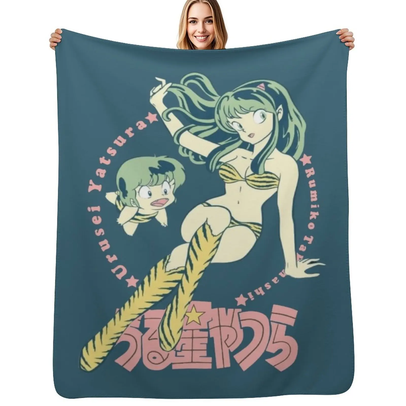 

LUM x RAN x ATARU Throw Blanket Thermals For Travel Bed sofa bed Luxury Blankets