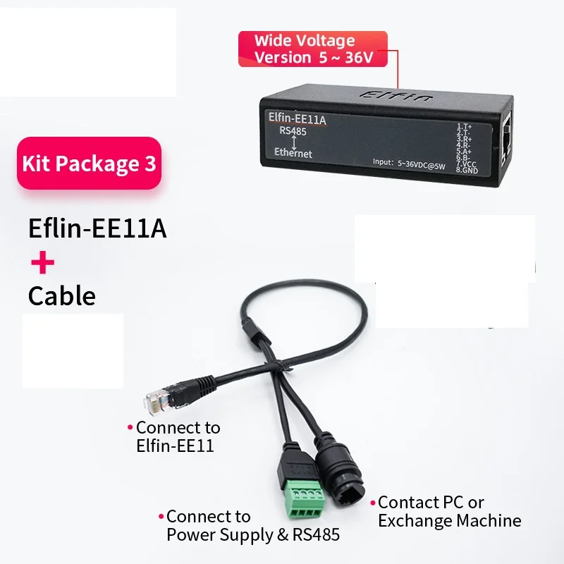 

EE11A serial port RS485 to Ethernet TCP/IP RJ45 converter with embedded web server ModbusTCP/HTTP smart chip