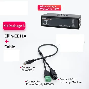 EE11A יציאה טורית RS485 כדי Ethernet TCP/IP RJ45 ממיר עם שרת אינטרנט משובץ ModbusTCP/HTTP חכם שבב