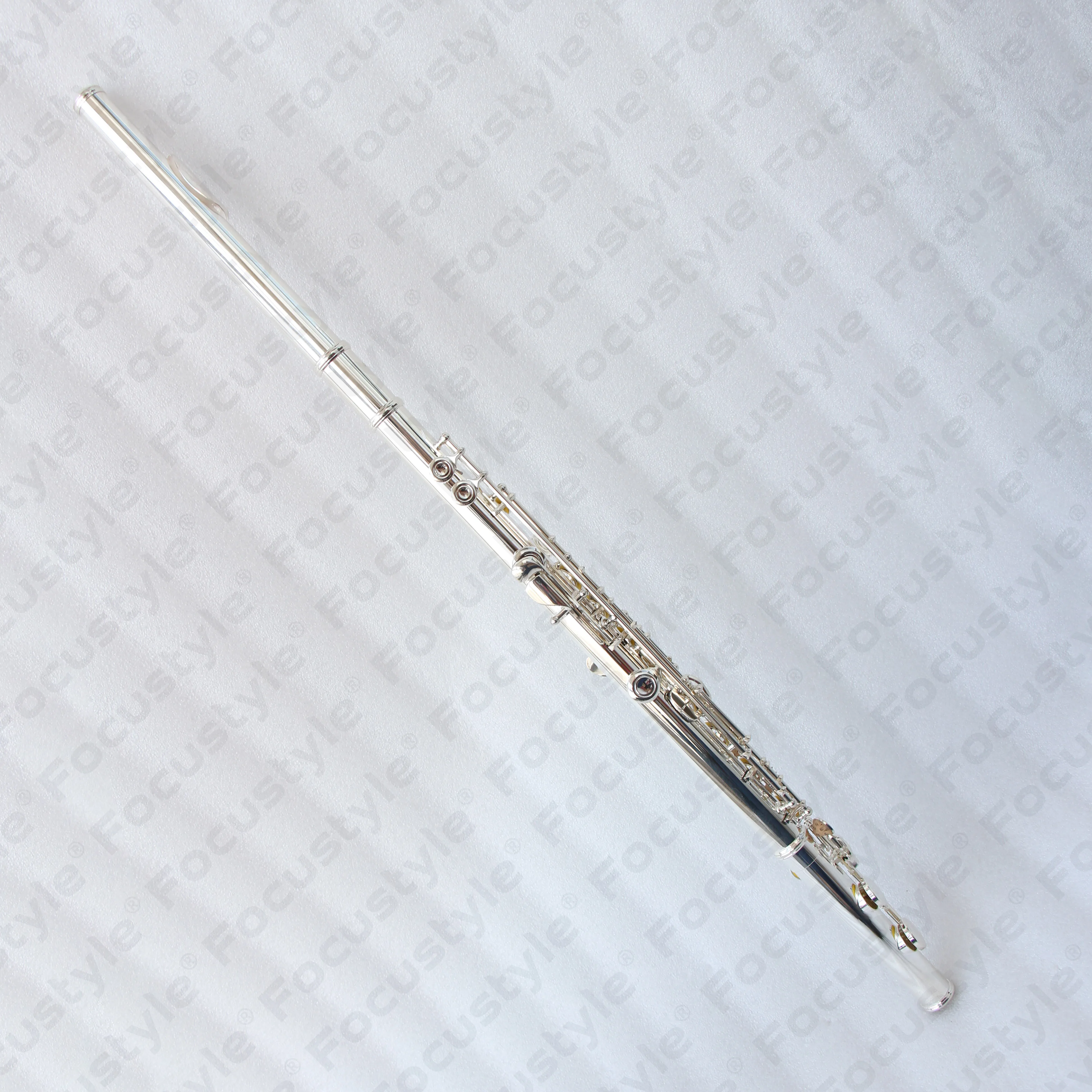 High End Student Level 16 Holes Closed Hole Design Flute Transverse Silver Plated C Tone Metal Flute