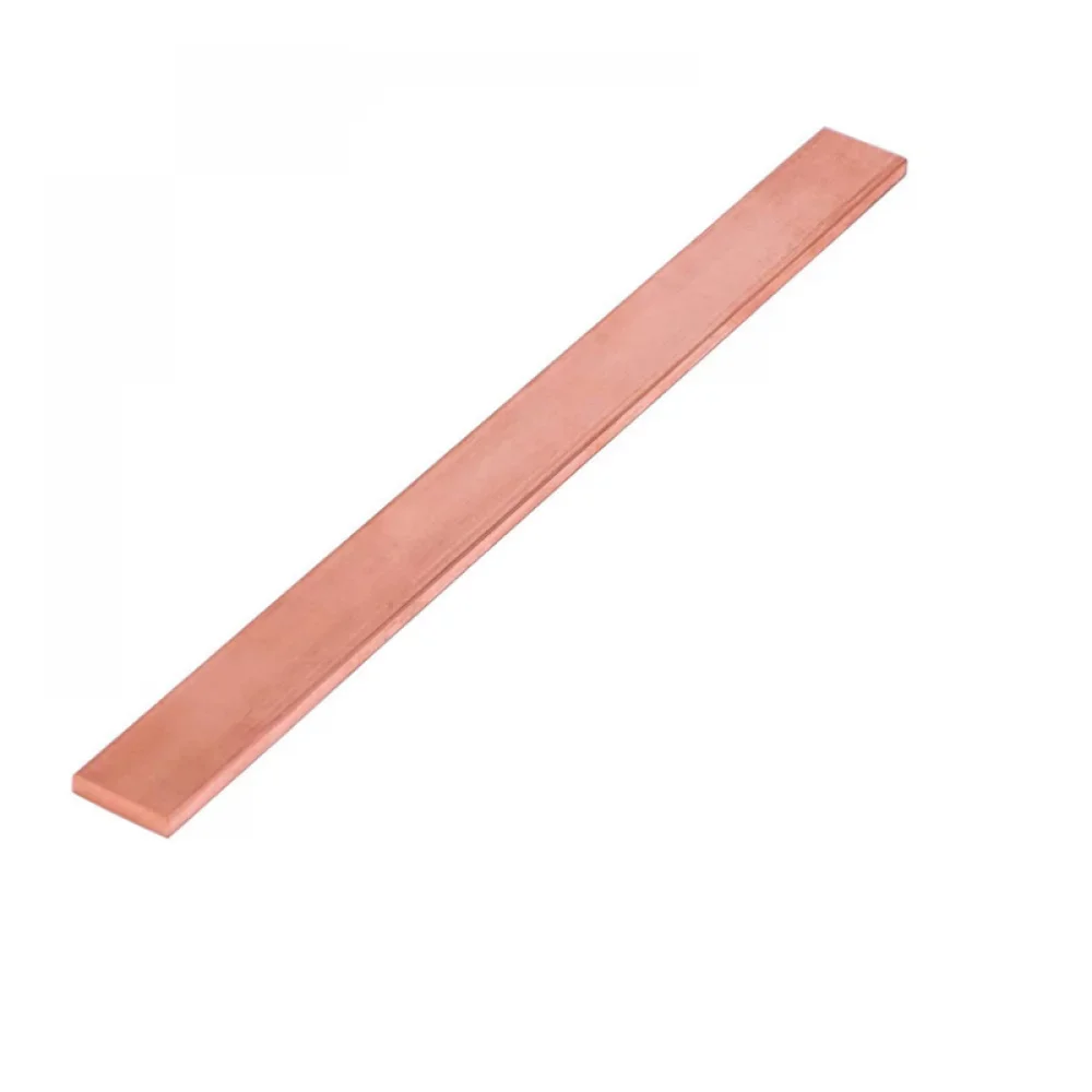 1pcs Length 100/250/500mm T2 Red Copperen Flat Bar Strip Pure Copperen Plate CNC DIY Material Thickness 1/1.5/2/3/4/5/6/10mm