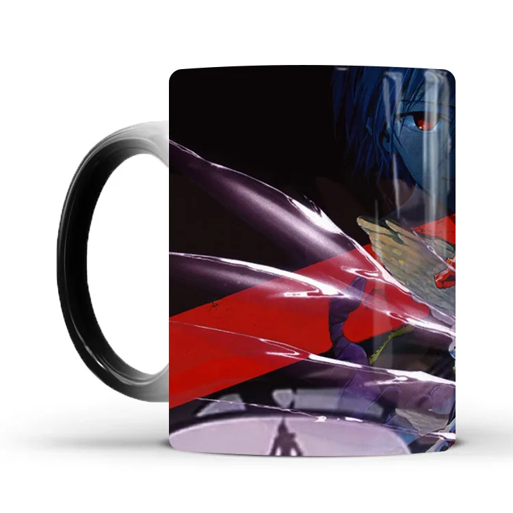 NEON GENESIS EVANGELION Color Changing Mug Anime EVA Discoloration Cup New Century Evangelion Coffee Cups Ceramic Milk Tea Mugs