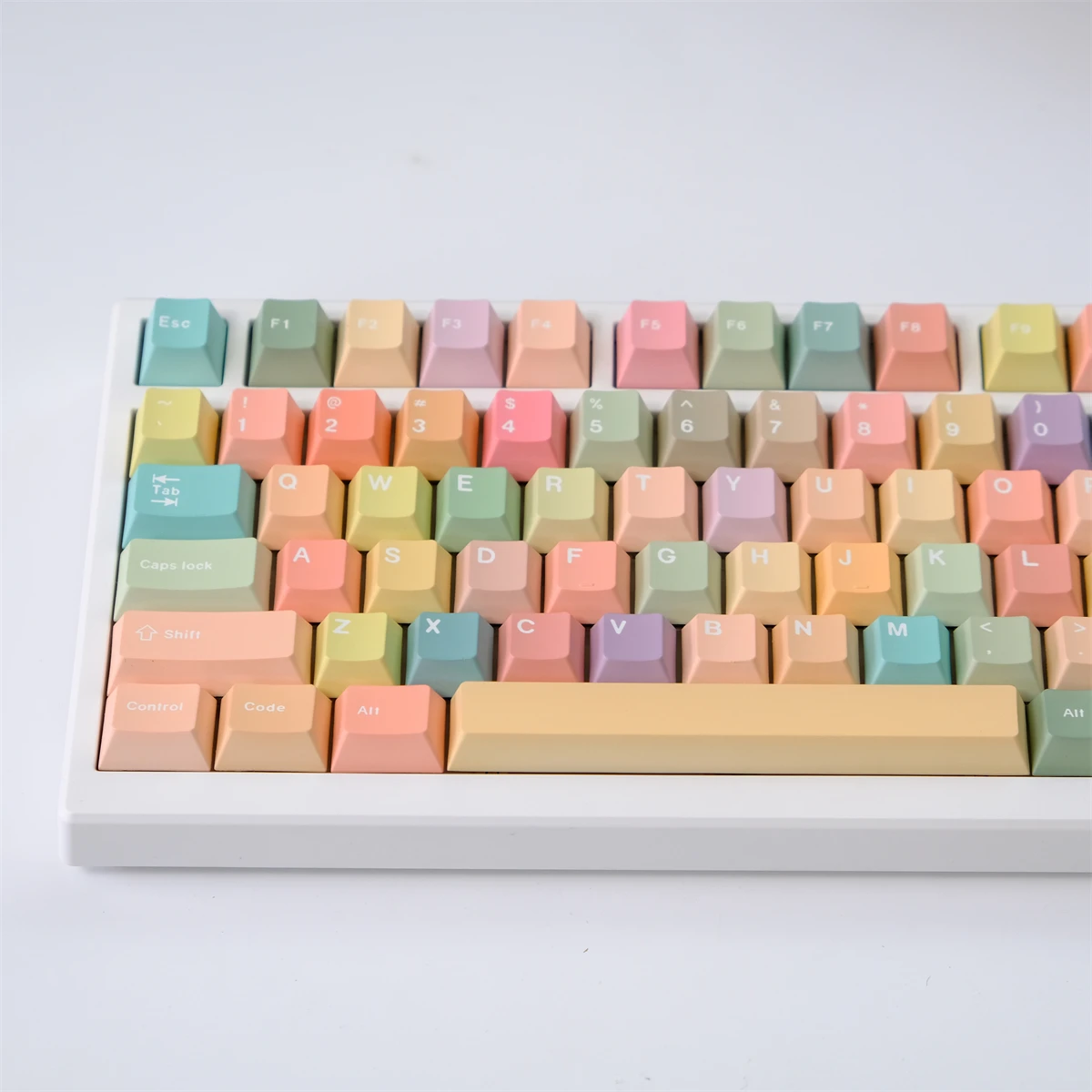 Teclas PBT de Color degradado para teclado mecánico, 147 teclas, Candy, perfil de cereza, sublimación para interruptores MX, juegos