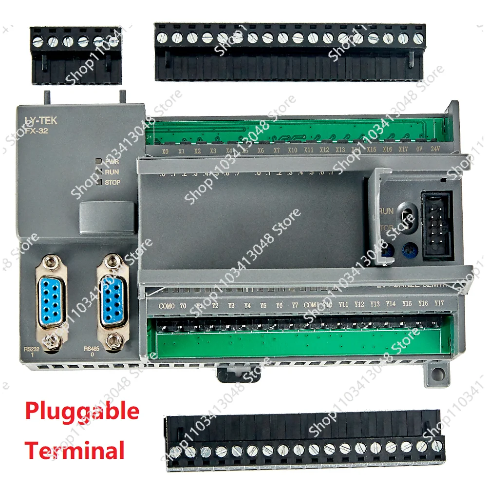 

FX3U-32MR/32MT PLC Industrial Control Board Relay Transistor 10K MOS 4/100K 8/200K Output Analog 3AD+2DA 16In 16Out RS232 RS485