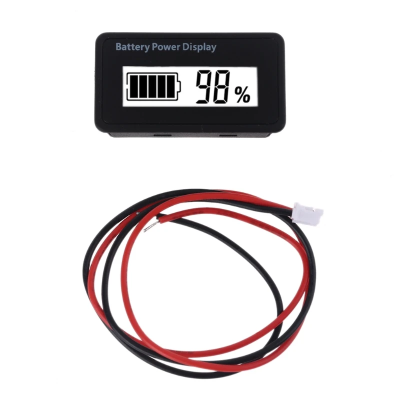 Compact Battery Meter Battery Capacity Voltage Monitor Gauge Indicator Lead-Acid & Lithium ion Battery Tester for Hosue