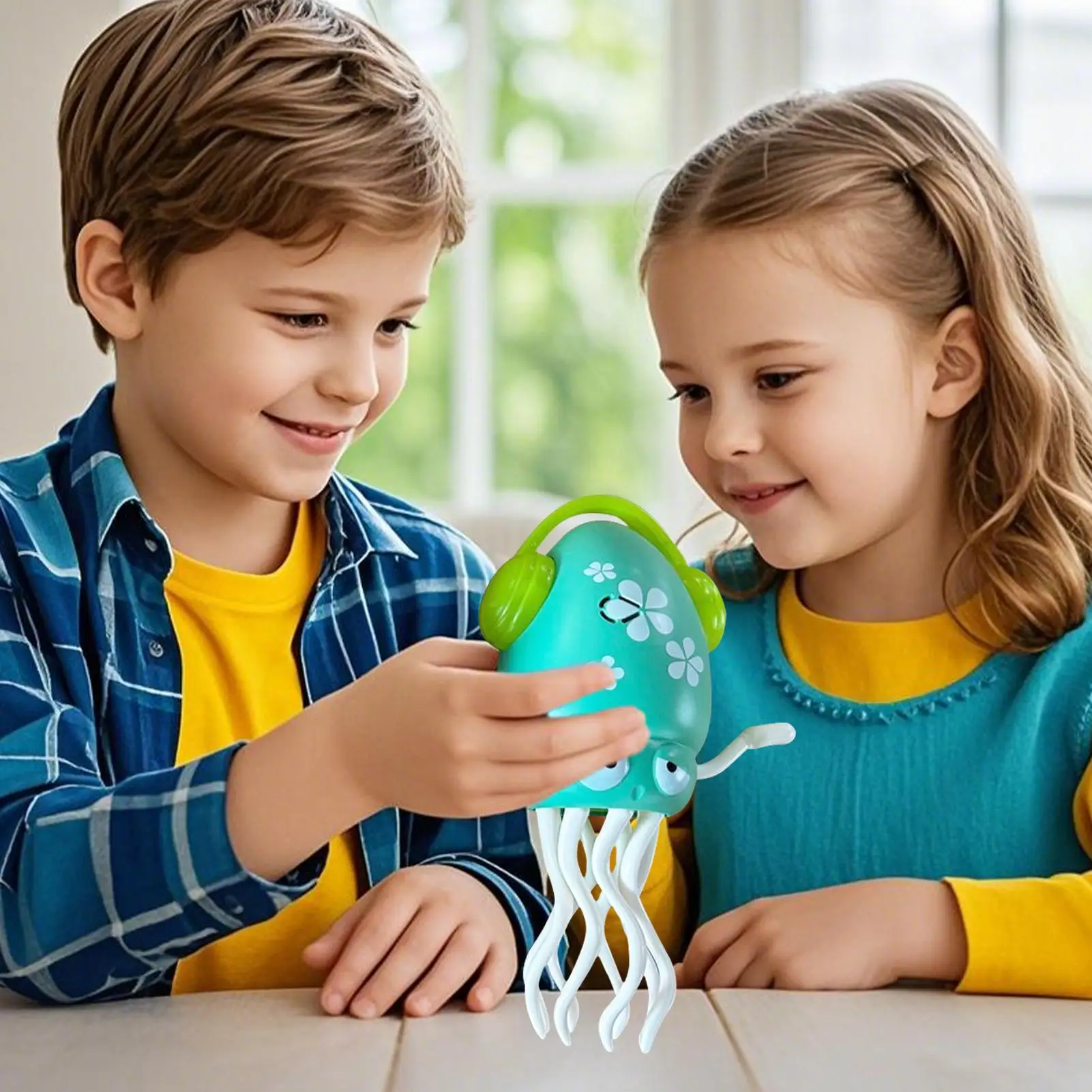 Electric Octopus Toy Developmental Action Octopus With LED Light And Music Interactive Toy For School Classroom Kindergarten