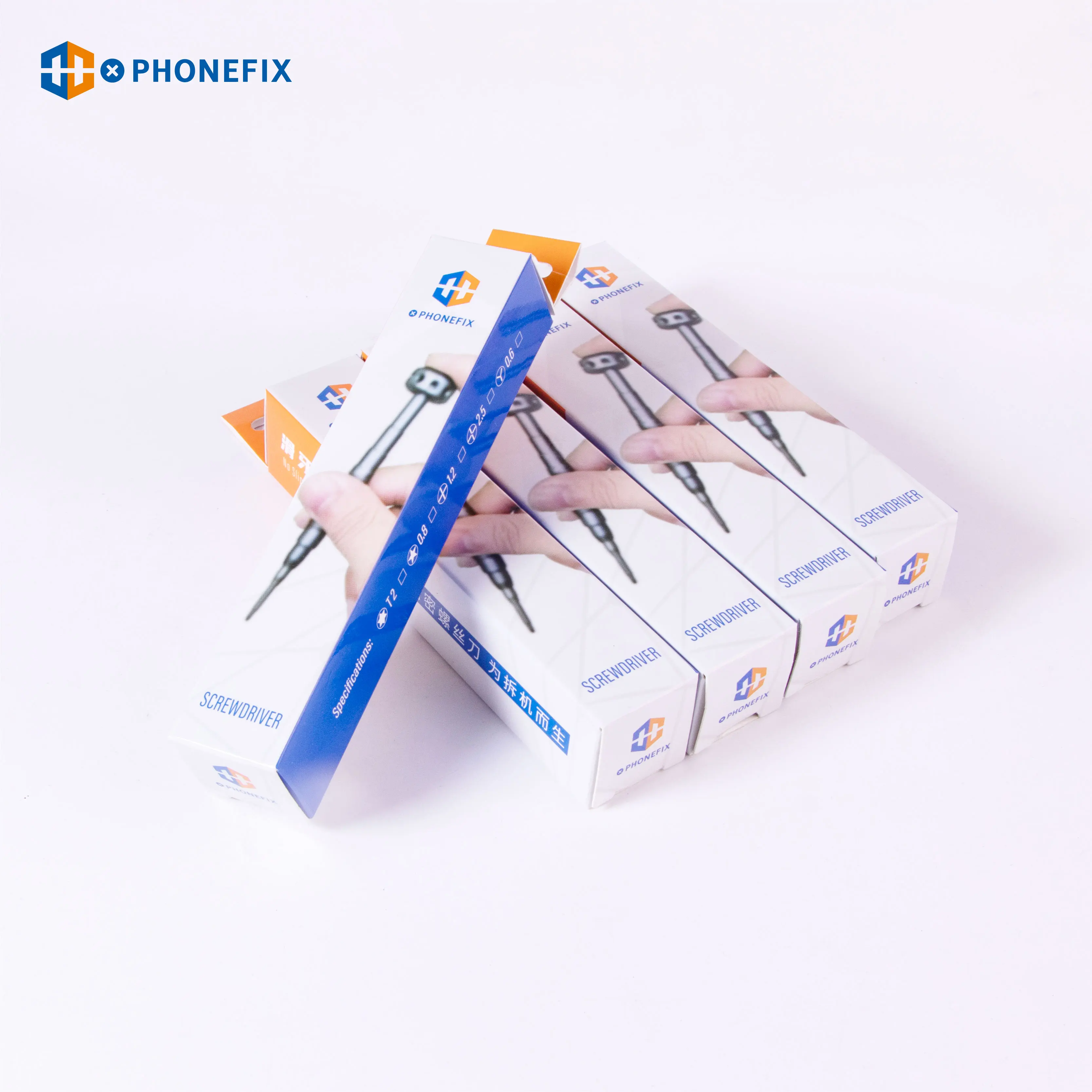 Chave de fenda de precisão para manutenção de celular, bits antiferrugem e antiderrapantes, Phillips, Y0.6, Pentalobe 0.8 M2.5 e T2, OEM