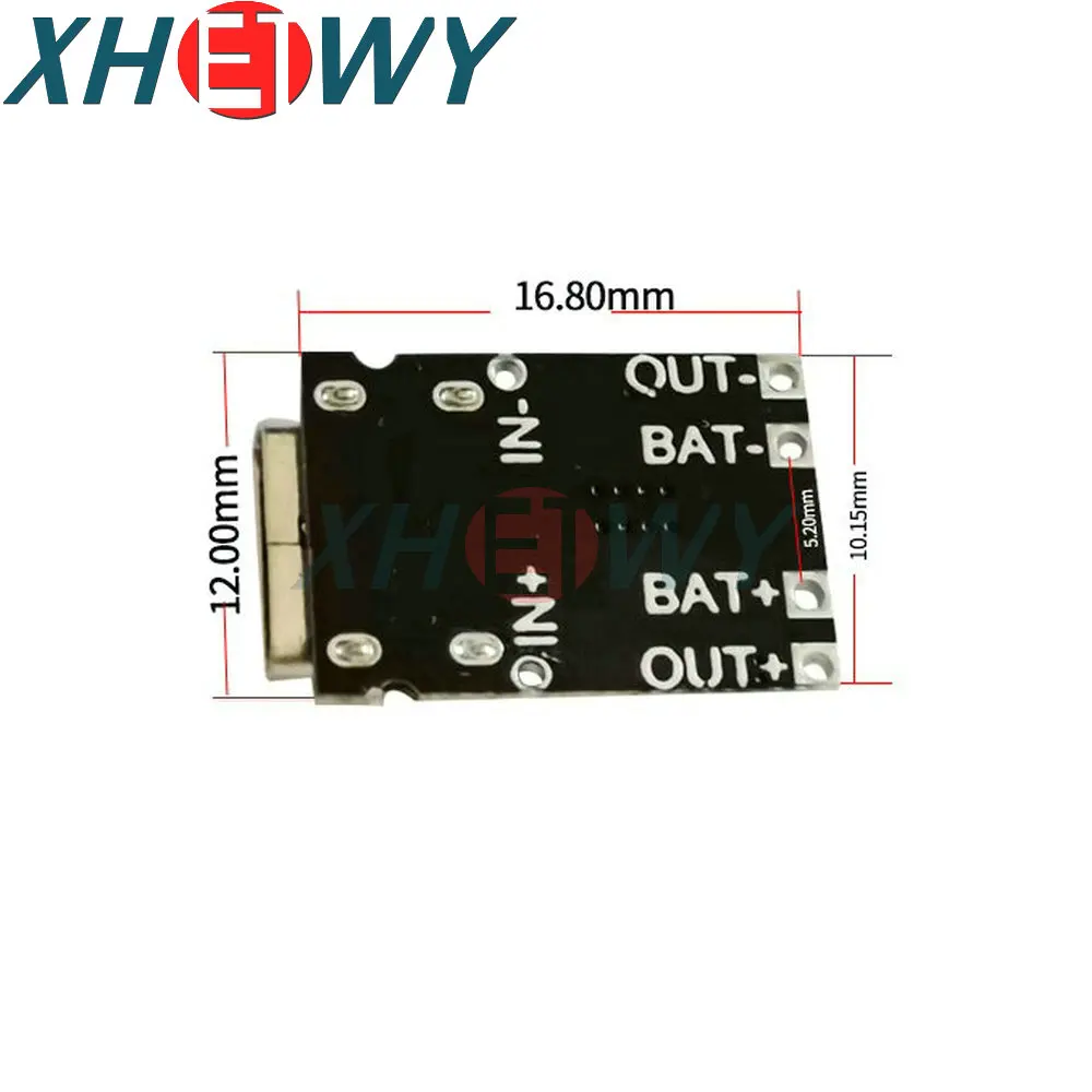 แผงชาร์จแบตเตอรี่ลิเธียมชนิด C แผงชาร์จแบตเตอรี่ลิเธียม3.7V4.2V แบตเตอรี่ลิเธียม1A เล็กเป็นพิเศษโมดูลป้องกัน