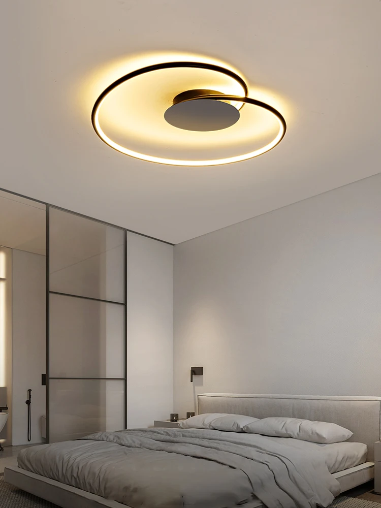 

Nordic Bedroom Ceiling Light Home Decor Creative Warm Master Bedroom Lamp Modern Circular Dining Study Room LED Lighting Fixture