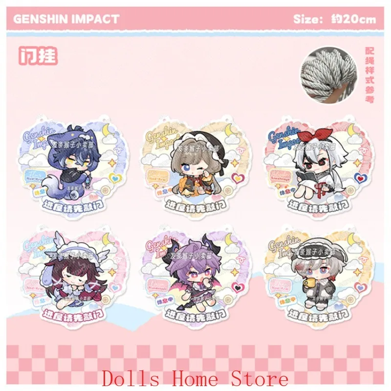 Genshin Impact Flins Sandrone Arlecchino Columbina Anime Cosplay Button Pin Cartoon Brooch Badge Backpack Acrylic Stand Pendant view 2
