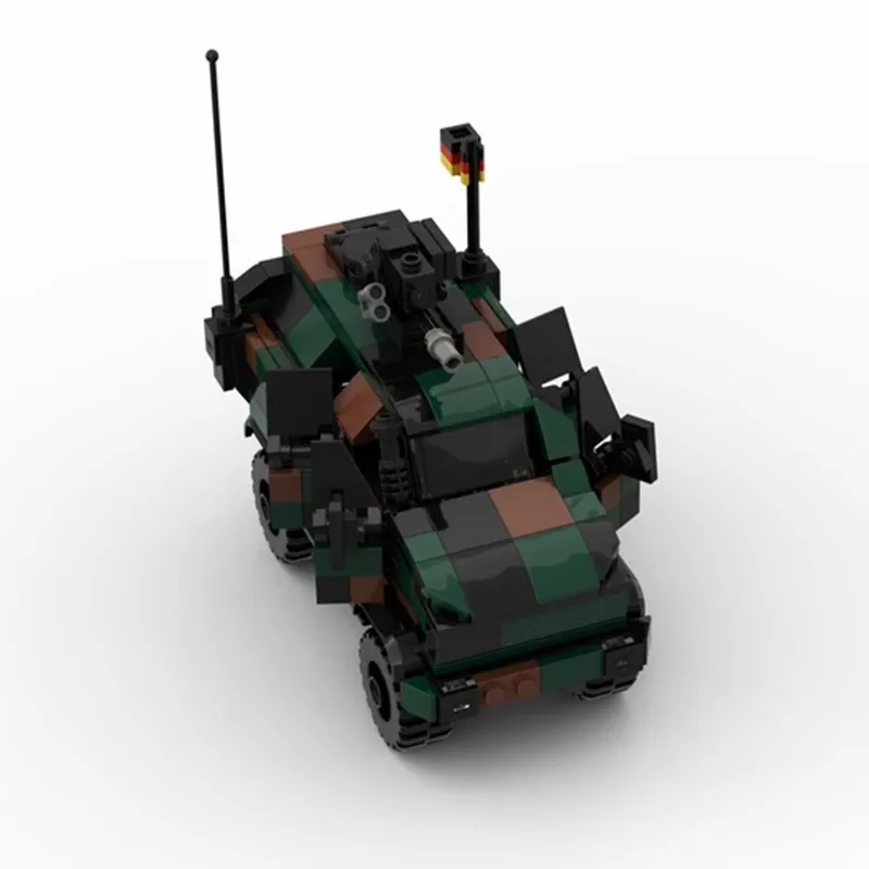 WW2 High-Tech armored ATF Dingo Tank Military Series German army Armored Vehicle Building Blocks Assembling Toys Kids Gifts