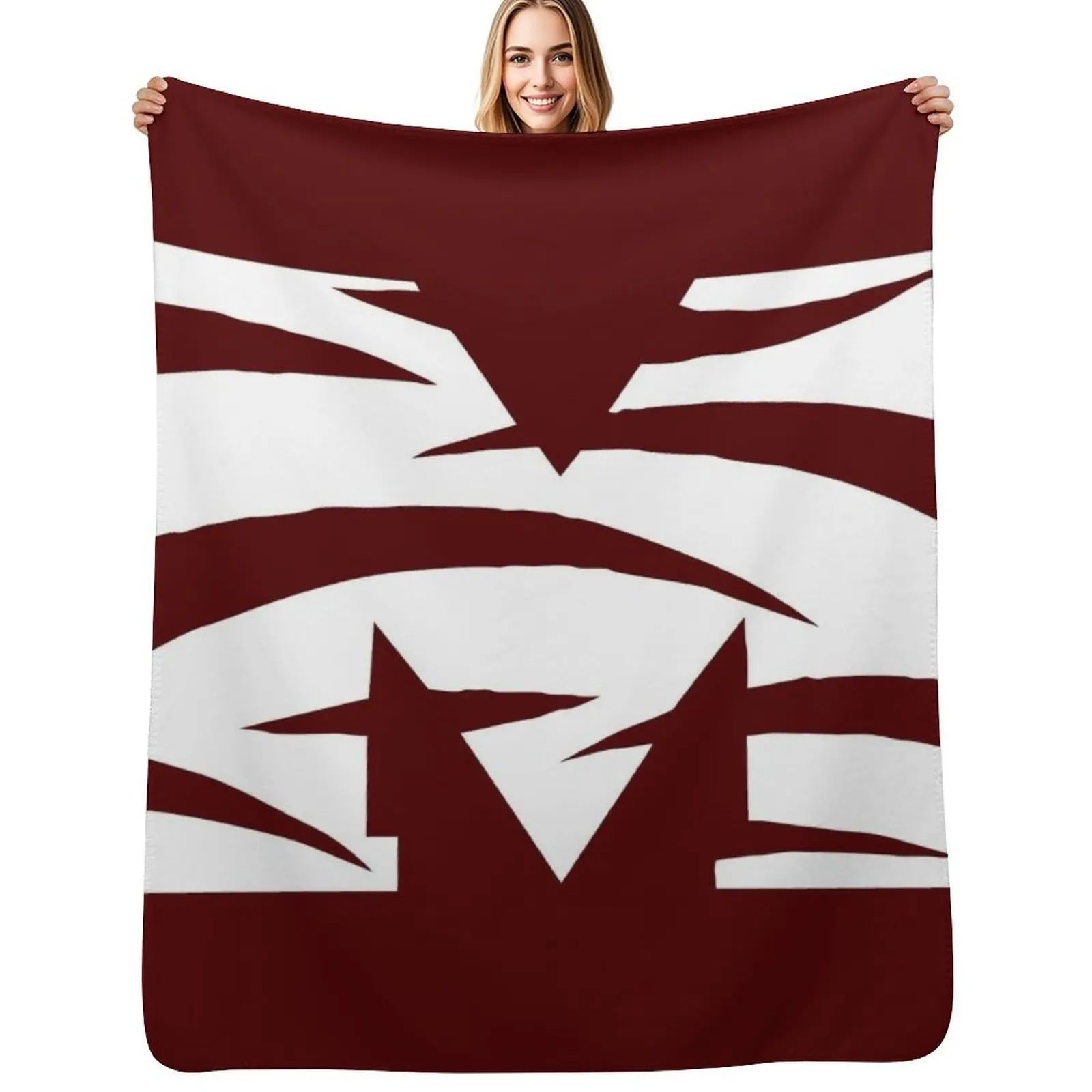 The Morehouse MAROON TIGERS Throw Blanket Fade Resistant Durable Throw Blanket