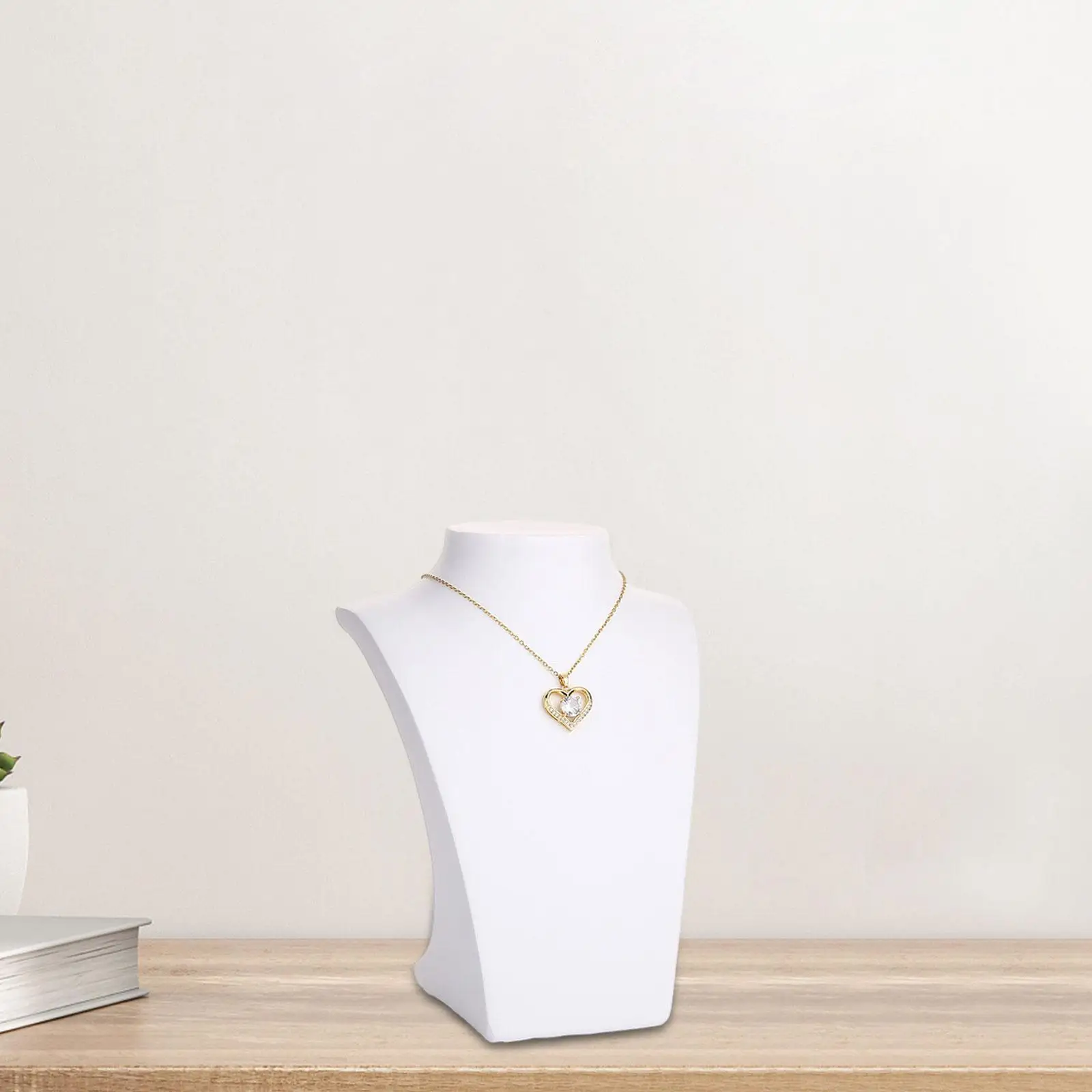 Elegant Necklace Display Bust Jewelry Organizer Mannequin Holder Stand for Pendant Choker Home Bedroom Countertop Show