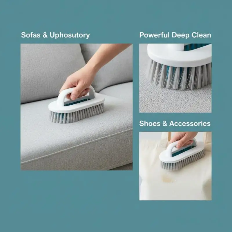 1PC Stiff Bristle Shoe Wash Plastic Brush Multi-functional Household Hand-held Cleaning Brush Laundry Bathroom Brush