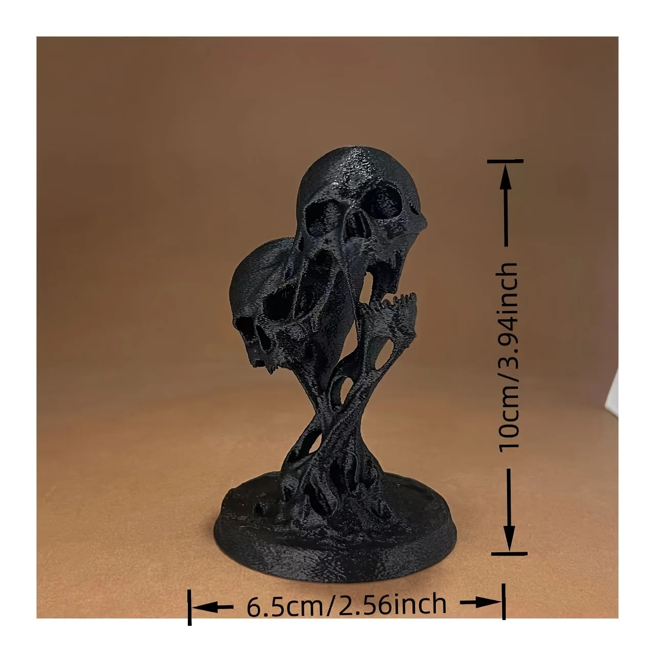 1-Piece Gothic Melting Skull Statue – Vintage 3D Printed Plastic Model, Suitable for Collectors and Game Enthusiasts as a Gift, Ideal for Desktop Display, Bookshelf Decoration, Home Decor, and Holiday Decorations (Such as Easter, Valentine's Day, Father's Day), Suitable for Indoor and Outdoor Decoration view 6