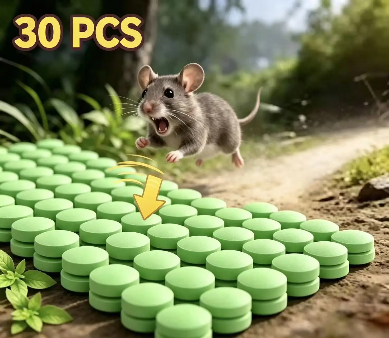 30pcs Wholesale Powerful Rodent Repellent Pills Natural Mint Pellets Mouse Traps for Indoor Outdoor Rat Mice Roach Insect Contro