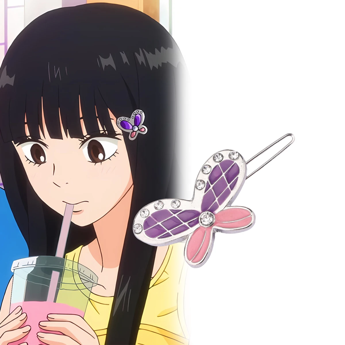 Anime Kimi Ni Todoke de mí a ti mariposa horquilla Kuronuma Sawako mismo horquilla Cosplay joyería accesorios regalo