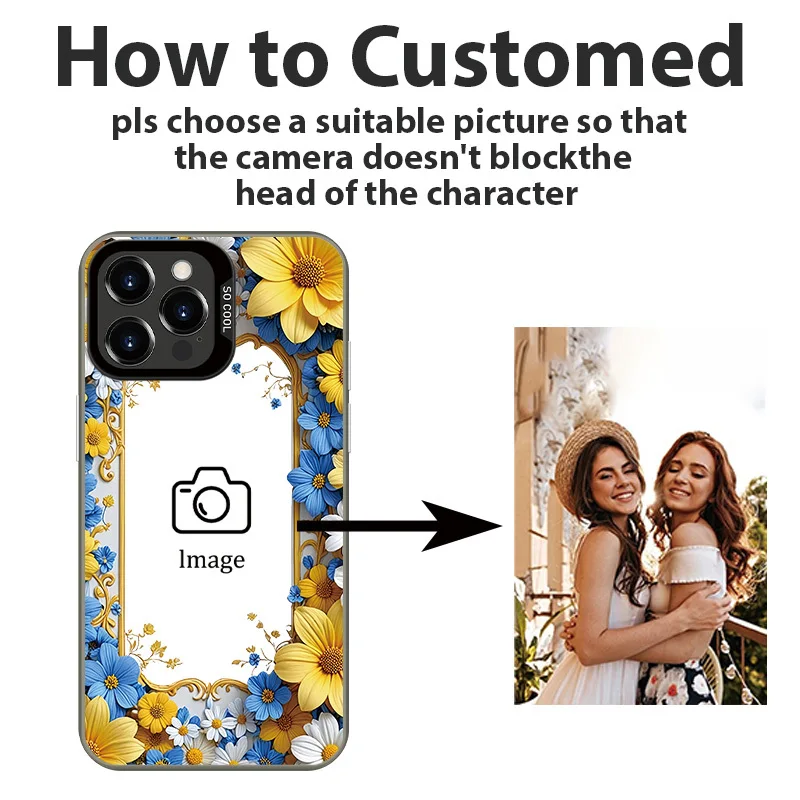 لتقوم بها بنفسك إطار الأزهار صور مخصصة آيفون 17 16 16E 15 14 13 12 11 برو ماكس الهواء ميني SE 2020 2022 XS XR 7 8 Plus الغطاء الخلفي