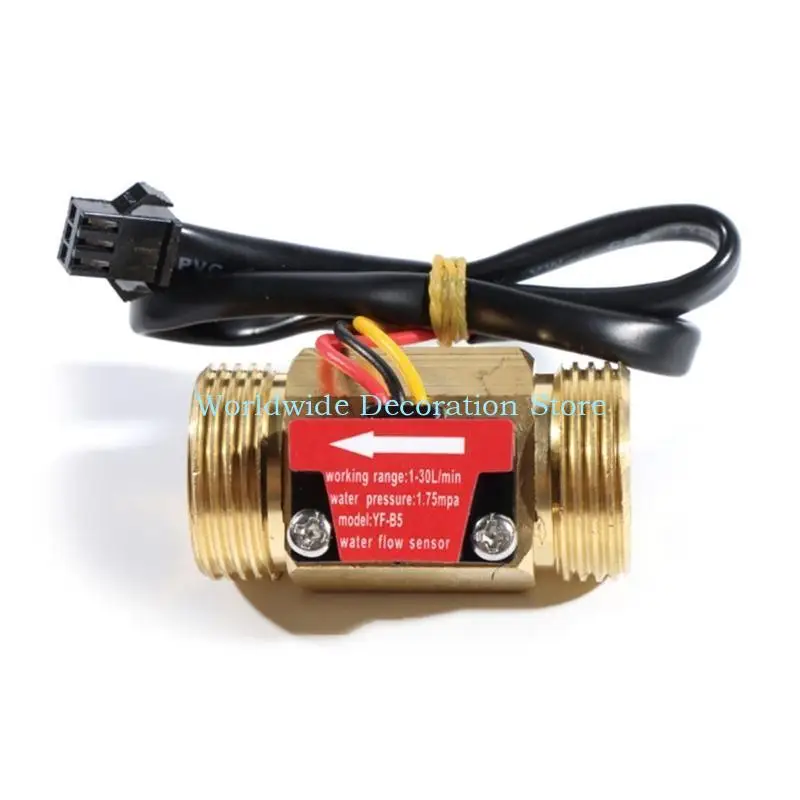 Q39b Capteur d'écoulement en laiton amélioré G3 / 4 "Interrupteur capteur d'effet salle masculin 1-30L / min