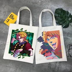 Jojo Bizarre Adventure-bolsas de compras de lona, bolsa de mano Simple, Jotaro Star Platinum, Manga, Vida de moda, informal, Pacakge