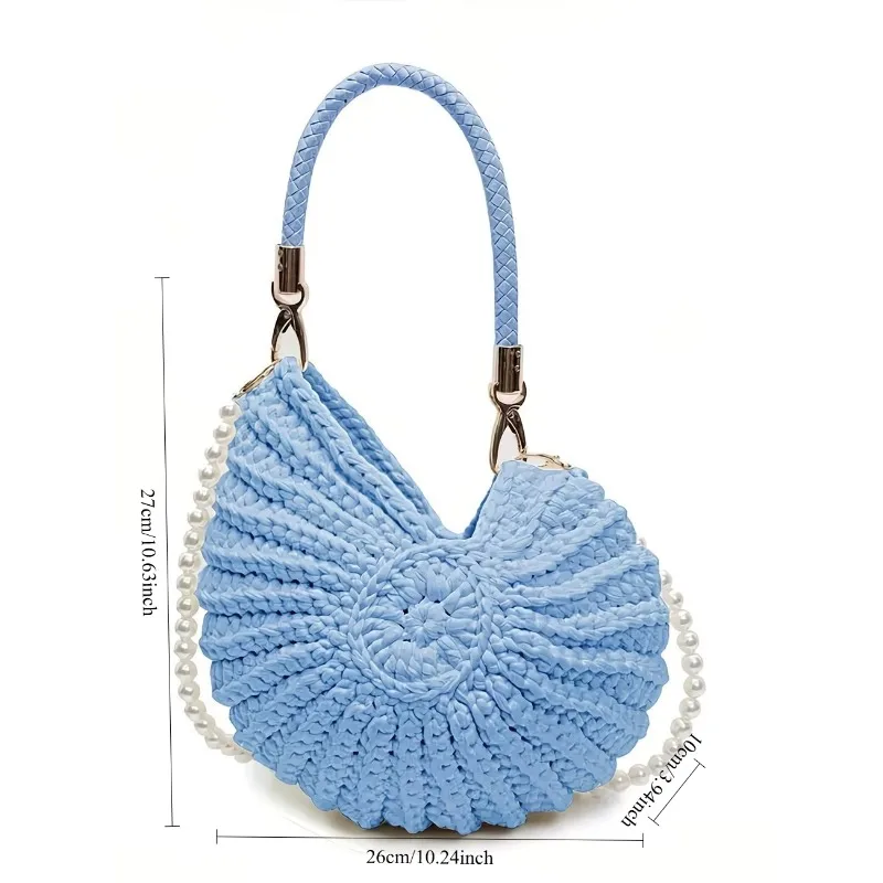 Shell Handbag, Large Capacity Bohemian Style, Suitable for Beach Travel, Women's Beach Bag, Beach Travel Accessories view 4
