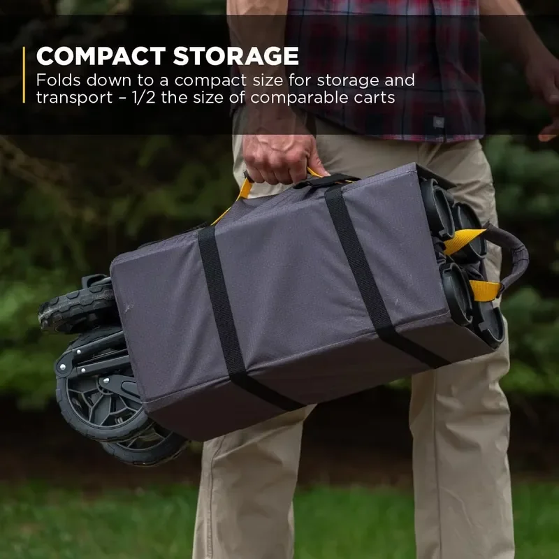STLF Factory OEM Collapsible Folding Outdoor Utility Wagon, 7 Cu Ft Oversized Bed, 150 lb Load Rating