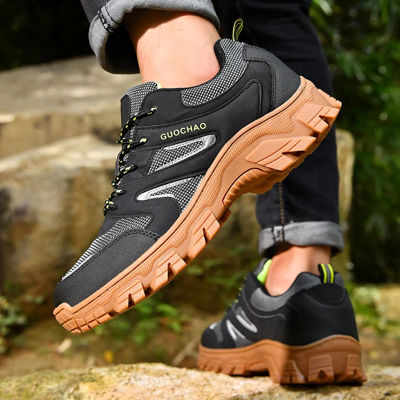 

2026 New Luxury Hiking Sneakers For Men Comfortable Men Shoes Mountain Anti-Slip Climbing Shoes For Men Wearable Sport Shoe Man