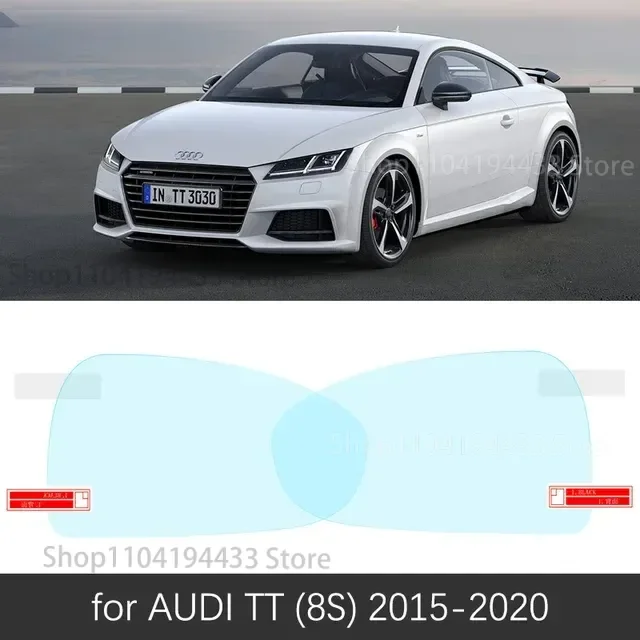 غطاء كامل لمكافحة الضباب فيلم غير نافذ للمطر مرايا الرؤية الخلفية لأودي TT 8n 8j 8s TTs Sline MK1 MK2 MK3 1998 ~ 2020 اكسسوارات ملصق السيارات