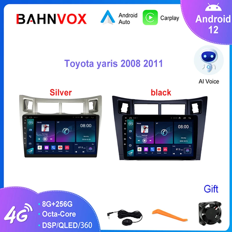 

9" Android 12.0 Car Radio for Toyota Yaris 2008-2011 Navigation GPS Multimedia Video Player Stereo Head Unit 4G Carplay 2din DSP