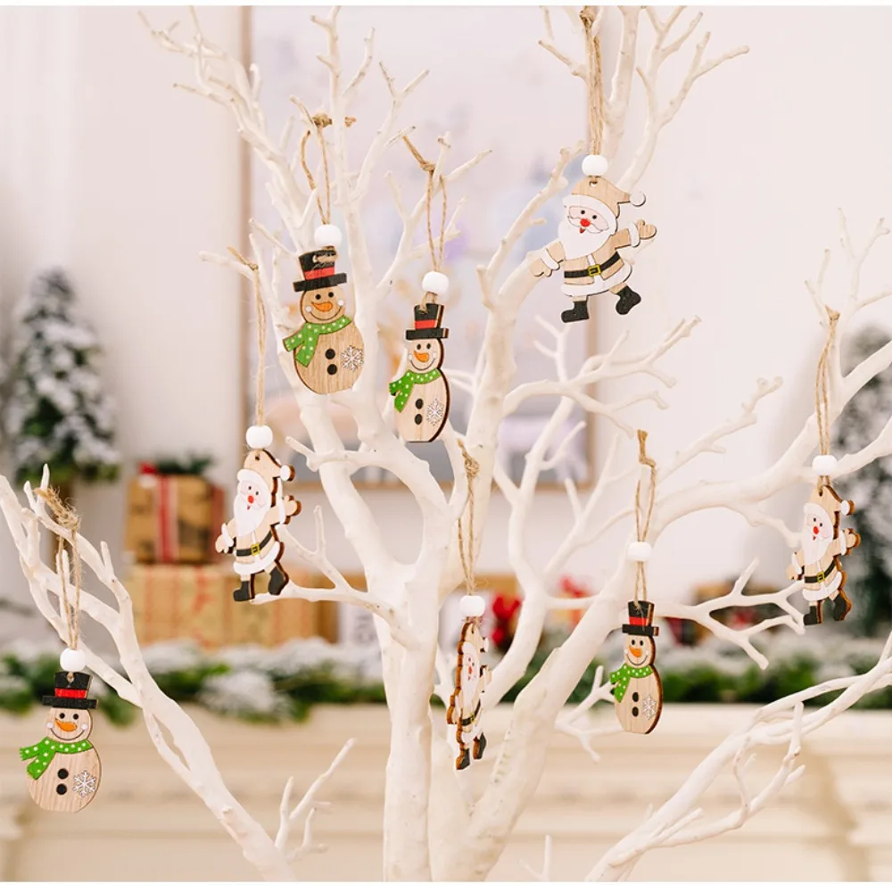 Urlaub Zuhause Navidad Geschenk Engel Alter Mann Party Dekoration Ornamente Holz Hängende Weihnachtsdekorationen Baum Anhänger