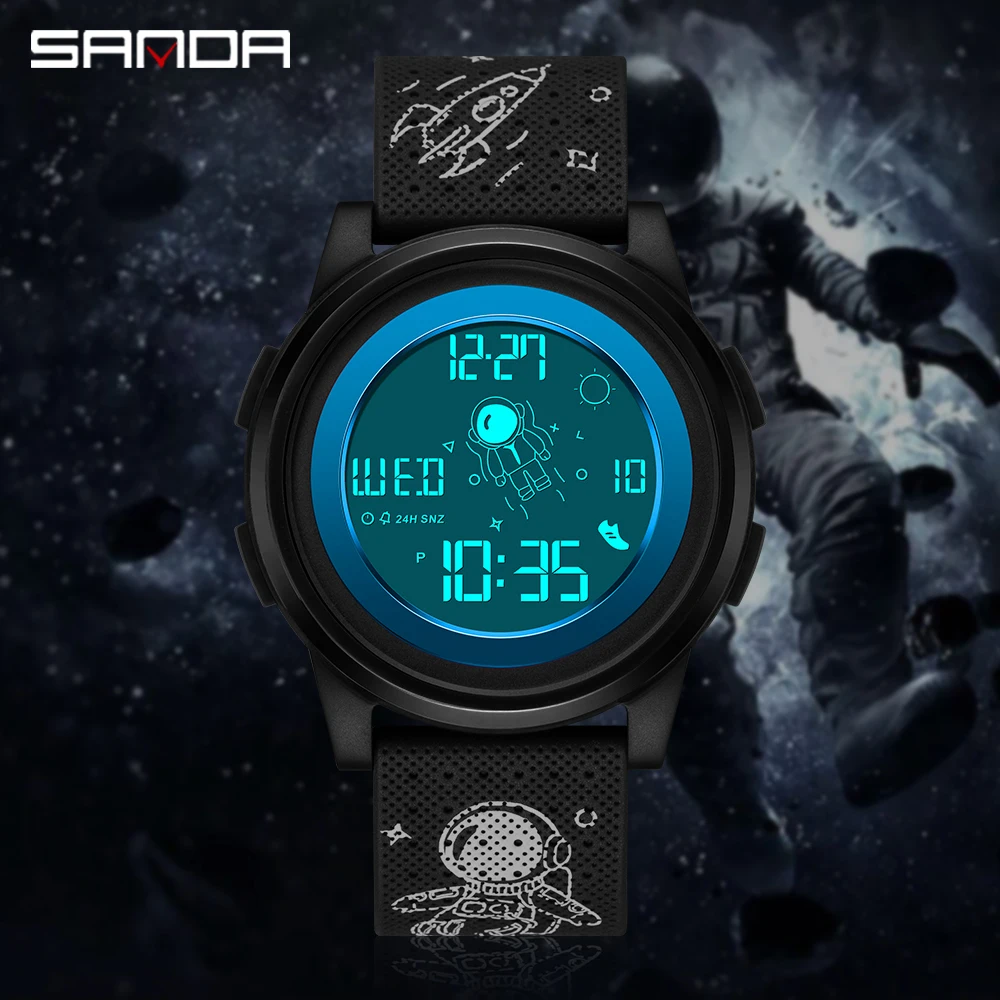 

Sanda 2122 Astro Electronic Sports Watch Fashion Trend Multi functional Student Waterproof Alarm Clock Watch