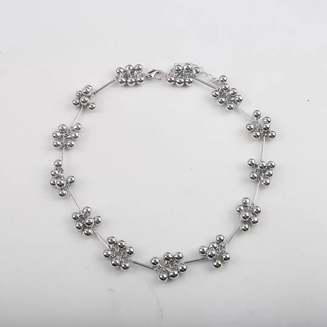 

2023 New Handmade ape Beads Nelace Women's High-End Sle Layering Millennium Spicy Girl Clavicle Chain Faion Jewelry