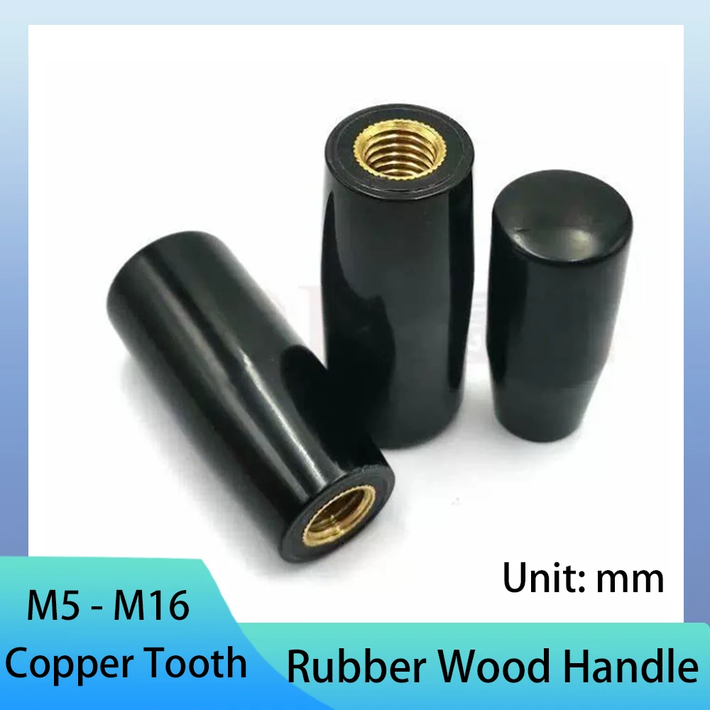 1-5pcs M5 M6 M8 M10 M12 M16 Long Handle Sleeve Brass Internal Female Thread Machine Tool Replacement Bakelite Black Lever Knob