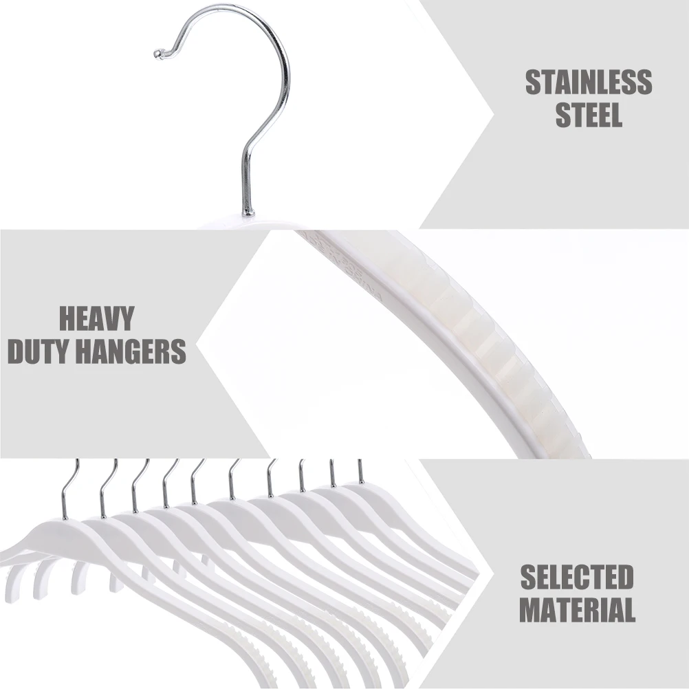 

Sturdy ABS Stainless Steel Seamless Hanger for Jeans Pants Shirts Coats Towels Socks Windproof Heavy Duty Clothes Organizer