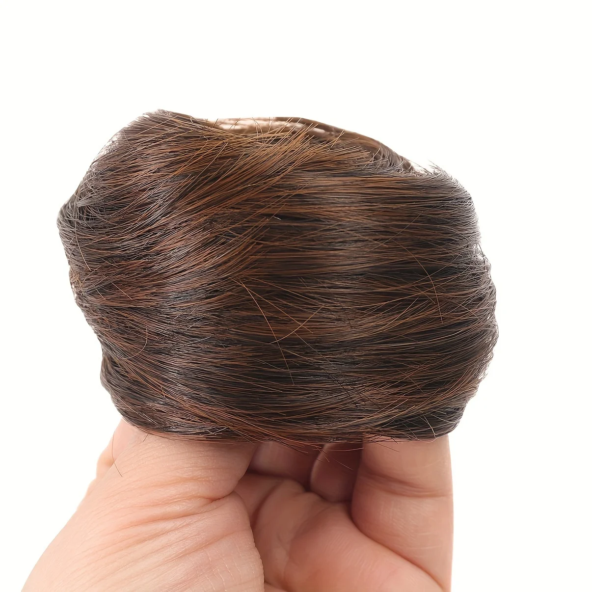 Synthetischer Chignon, elastisches Gummiband, künstlicher Haarknoten, zum Anklipsen auf der Haare, Schwanzverlängerung, Hochsteckfrisur, Haarteil, Pferdeschwanz für Frauen, Weihnachten