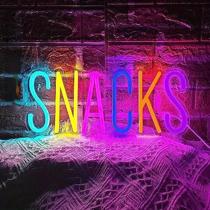 Neon Signs For Wall Decor,Snack or Coffe Bar Sign,Snack Bar Sign Wall Sign Decor,Neon Light Sign For Wall Decor,Bars Cafes Pubs