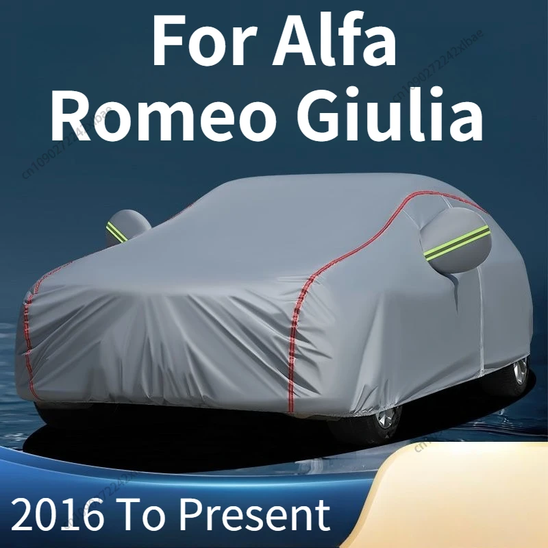

Полный чехол для автомобиля Alfa Romeo Giulia 2016 года и новее, солнцезащитный, водонепроницаемый, теплоизоляционный, от насекомых