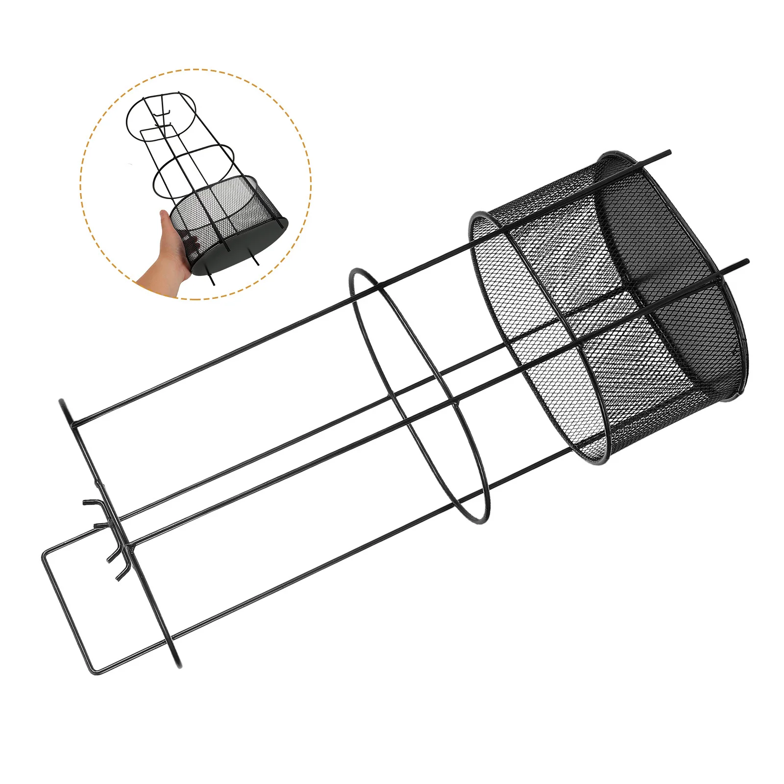 

Metal Umbrella Bucket Stand Freestanding Umbrella Rack Organizer Floor Vase for Entryway Porch Canes Walking Sticks Golf Clubs