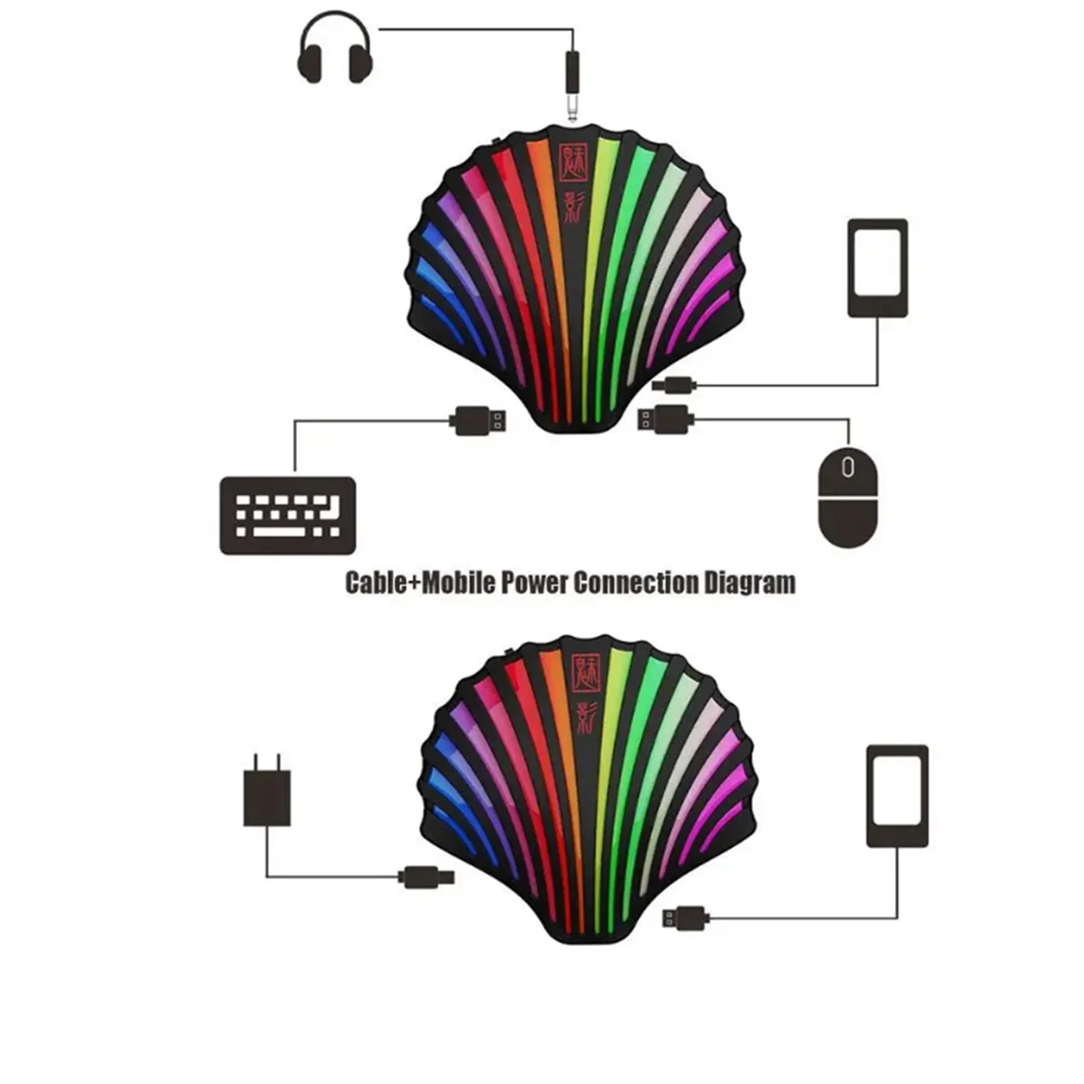 Convertisseur de clavier de trône de transformation de jeu mobile figuré, contrôleur de manette de jeu, automatique, héros, fantôme, 2000Hz