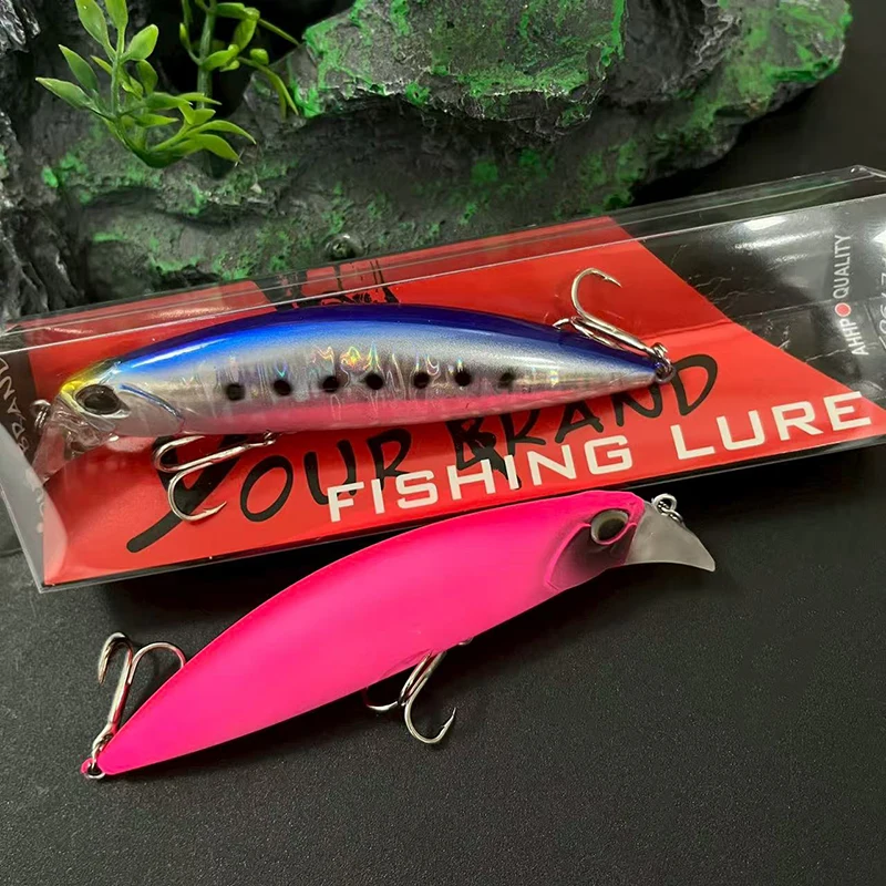 

30pcs 30g Sinking Minnow Artificial Hard Baits Saltwater Long Cast Seabass Swimbait Beach Walker Heavy High Quality Fishing Lure