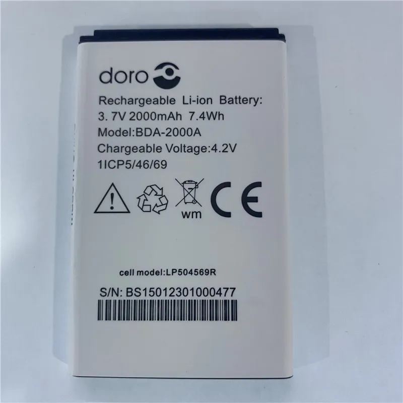 

In Stock for Doro BDA-2000A battery 2000mAh High capacity Replacement + Tracking Number for Doro battery