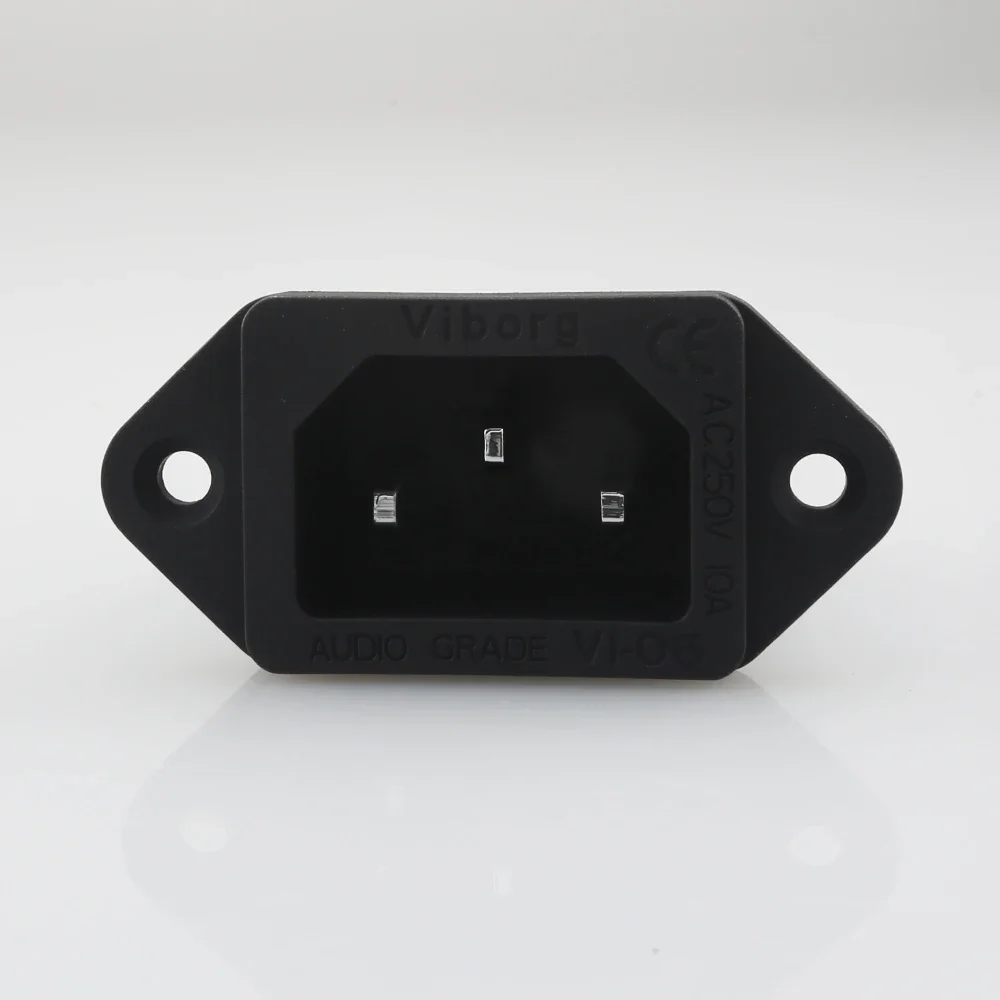 Entrada de enchufe IEC de alta gama sin soldadura chapada en rodio de cobre rojo puro Viborg VI06BR