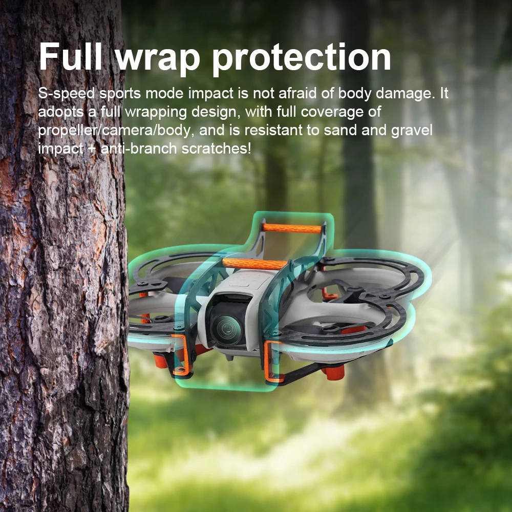 360 °   درع معزز للحماية الكاملة لطائرة DJI NEO Drone Protector، حلقة ممتصة للصدمات، ملحقات مضادة للتصادمات