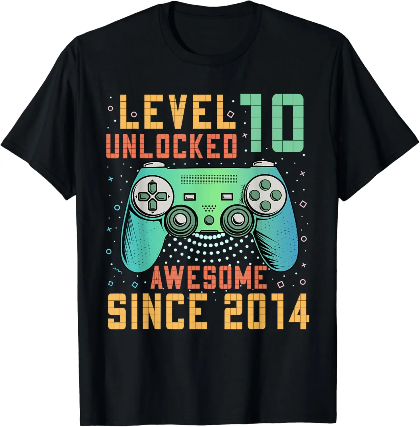 

Level 10 Unlocked 10th Birthday 10 Year Old Gifts Gamer Bday T-Shirt