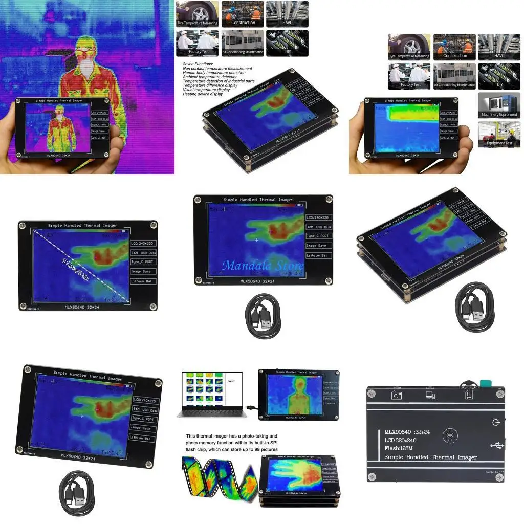 

U2JC Rechargeable Heat Detection Tool Simulated USB Drive for HVAC Component